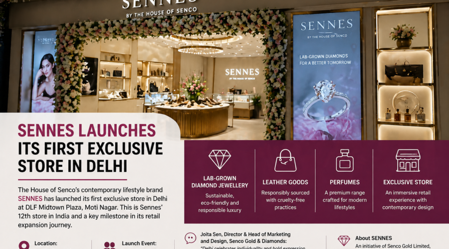 Sennes Opens Its First Exclusive Store in Delhi at DLF Midtown Plaza